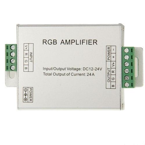 24A-RGB-Amplifier-for-LED-Light,-DC-12V-24V-Input(Silver)