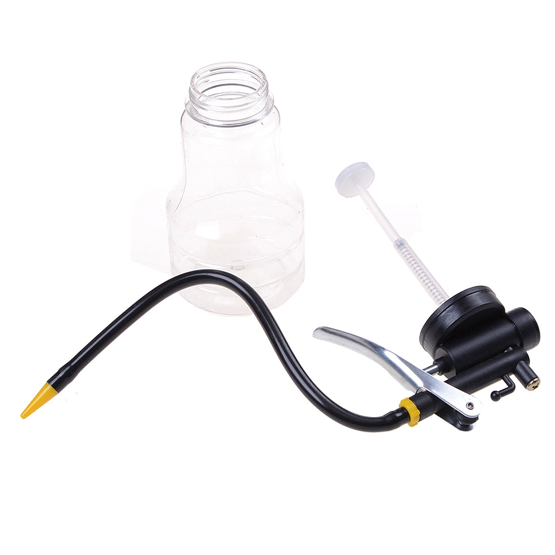 250cc-Transparent-High-Pressure-Pump-Oiler-Lubrication-Oil-Can-Plastic-Machine-Oiler-Grease-245mm-Length-flex-Gun(Long-mouth-hose)