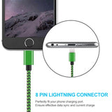 2m-Woven-Style-8-Pin-to-USB-Sync-Data-/-Charging-Cable(Blue)