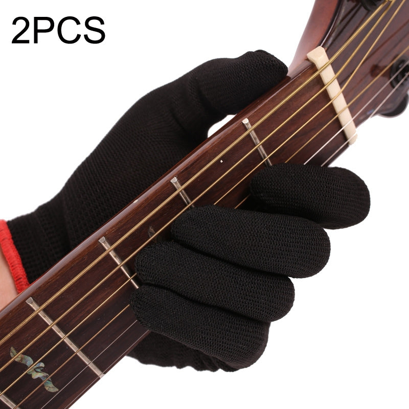 2PCS-Beginner-Press-Nylon-Wear-Resistant-Anti-Slip-Left-Hand-Guitar-Exercise-Glove,Size:-Medium