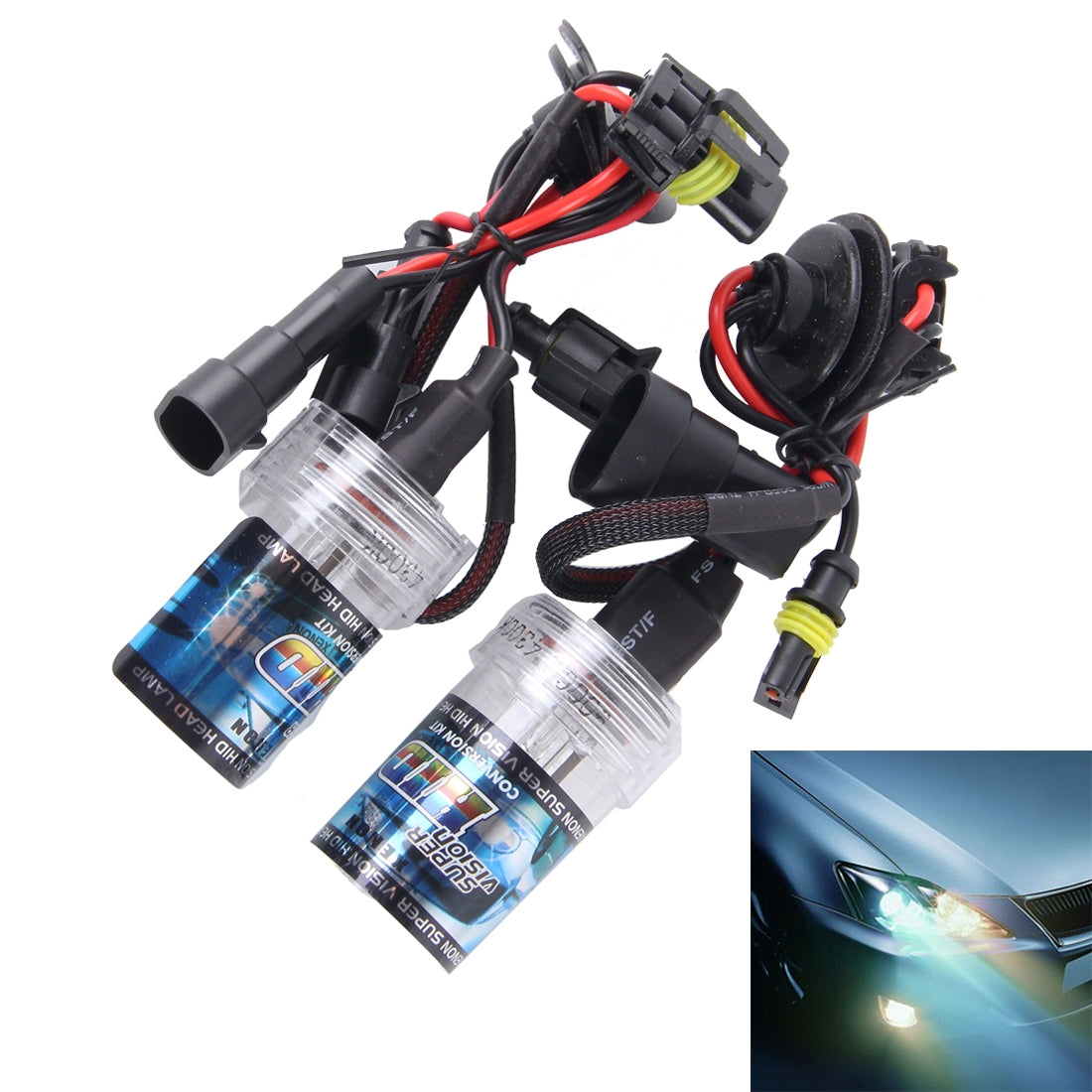 2PCS-DC12V-35W-HB4/9006-2800-LM-HID-Xenon-Light-Single-Beam-Super-Vision-Waterproof-Head-Lamp,-Color-Temperature:-4300K