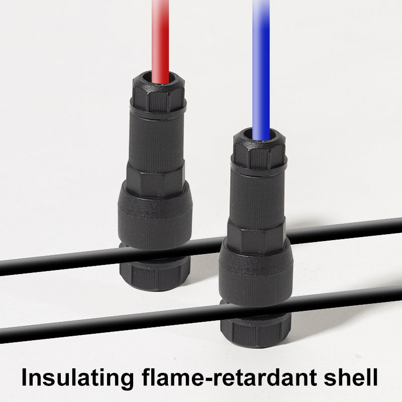 2pcs-/Pack-Stripping-free-Thimble-T-shaped-Connector-Downlight-Wiring-free-Connector(Black)