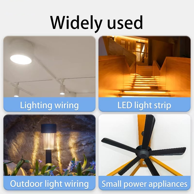 2pcs-/Pack-Stripping-free-Thimble-T-shaped-Connector-Downlight-Wiring-free-Connector(Black)