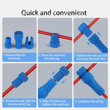 2pcs-/Pack-Stripping-free-Thimble-T-shaped-Connector-Downlight-Wiring-free-Connector(Black)