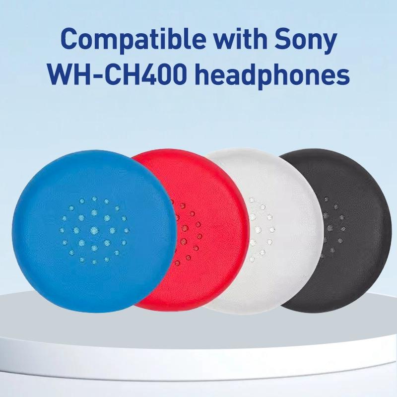 2pcs-Protein-Leather-Earphone-Replacement-Earpads-Pads-For-Sony-WH-CH400(Red)