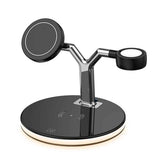 3-in-1 Magnetic Wireless Charger with LED for Phone, Watch, Earbuds
