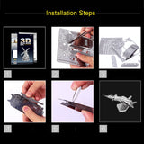 3-PCS-3D-Metal-Assembly-Model-DIY-Puzzle,-Style:-Wright-Brothers-Aircraft