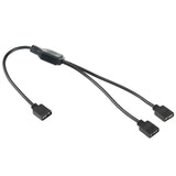 3-Pin-5V-1-to-2-Motherboard-AURA-RGB-PC-Cooling-Extension-Cable-for-Asus(Black)