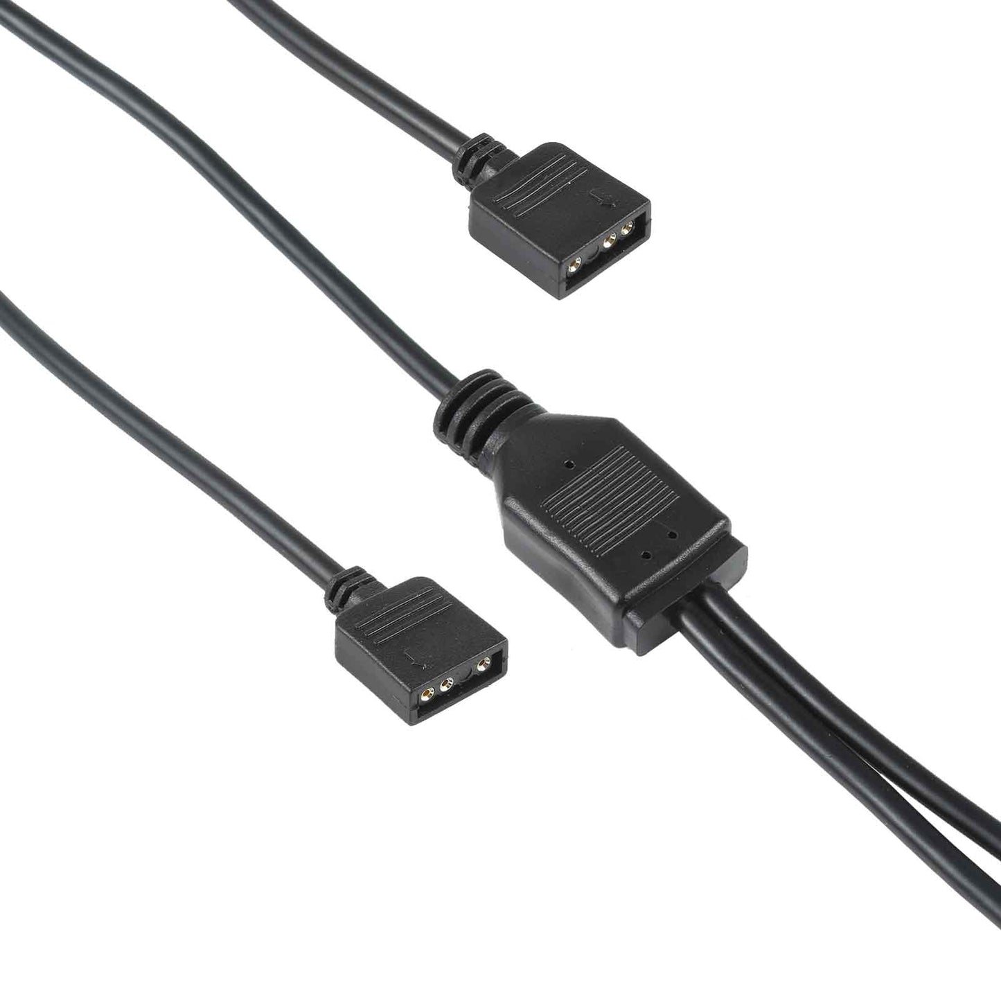 3-Pin-5V-1-to-2-Motherboard-AURA-RGB-PC-Cooling-Extension-Cable-for-Asus(Black)