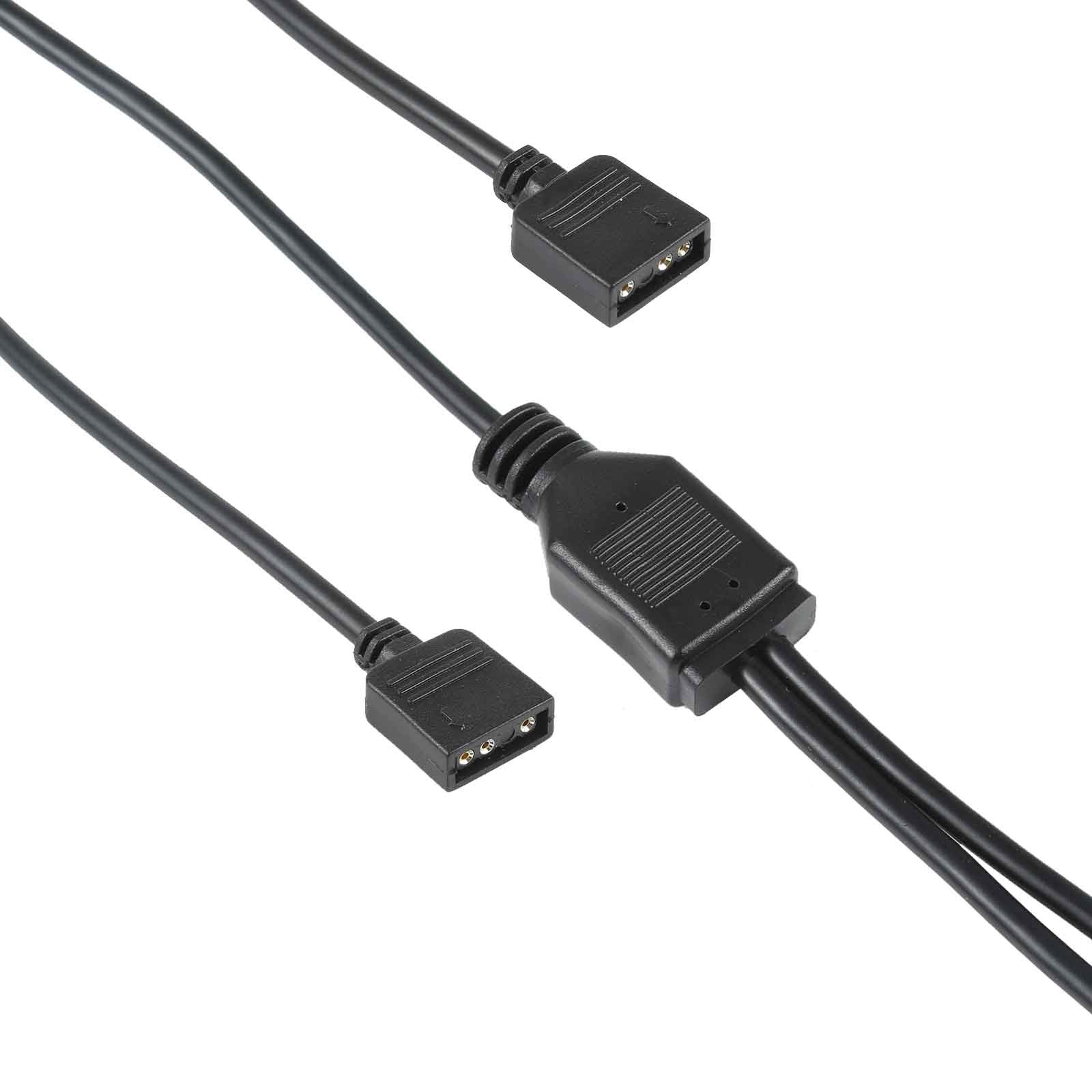 3-Pin-5V-1-to-2-Motherboard-AURA-RGB-PC-Cooling-Extension-Cable-for-Asus(Black)