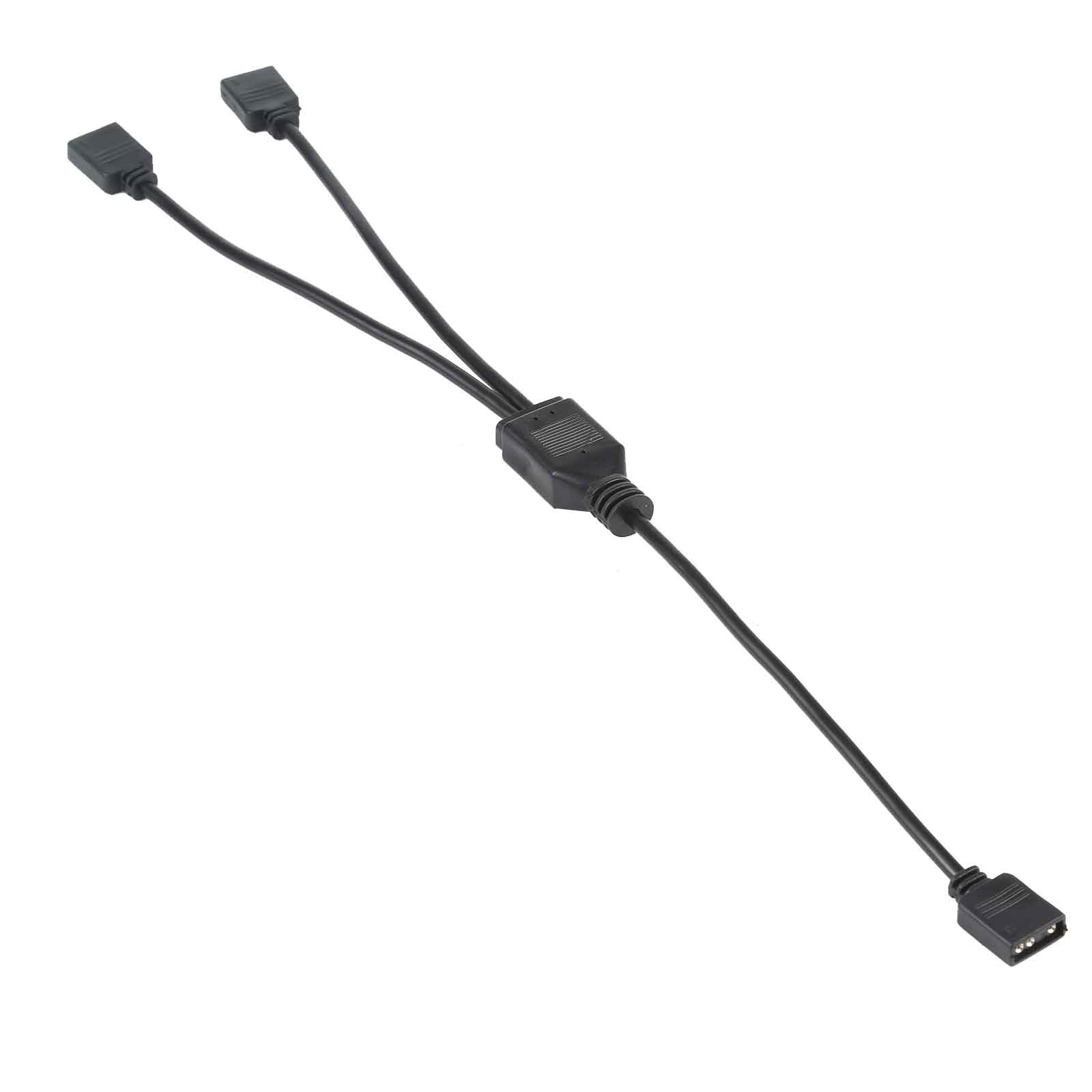 3-Pin-5V-1-to-2-Motherboard-AURA-RGB-PC-Cooling-Extension-Cable-for-Asus(Black)