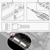 3-Pin-5V-1-to-2-Motherboard-AURA-RGB-PC-Cooling-Extension-Cable-for-Asus(Black)