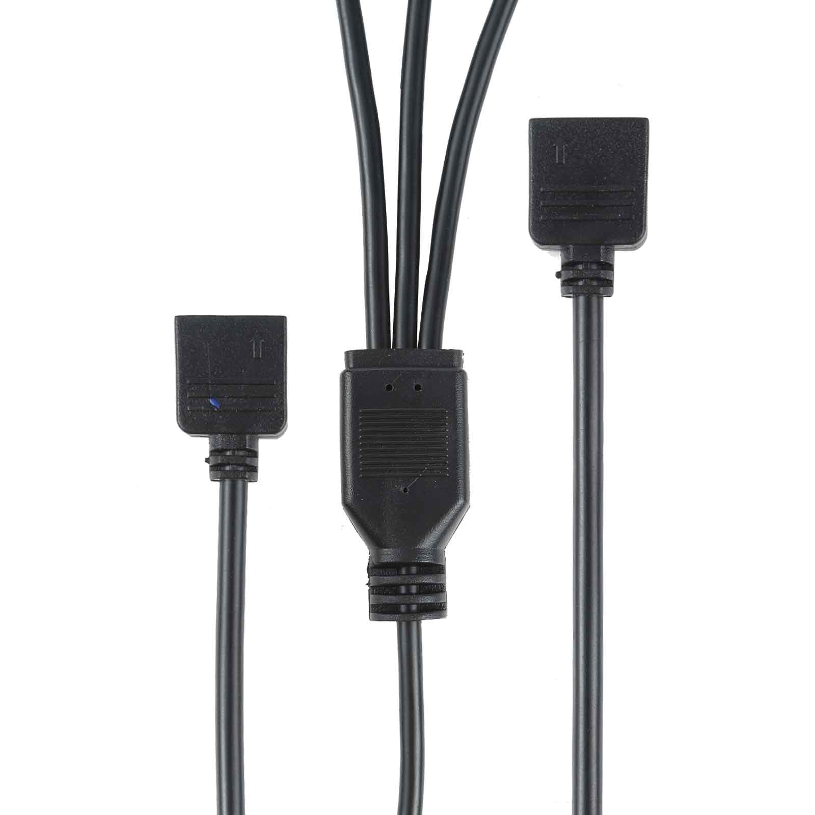 3-Pin-5V-1-to-3-Motherboard-AURA-RGB-PC-Cooling-Extension-Cable-for-Asus-(Black)
