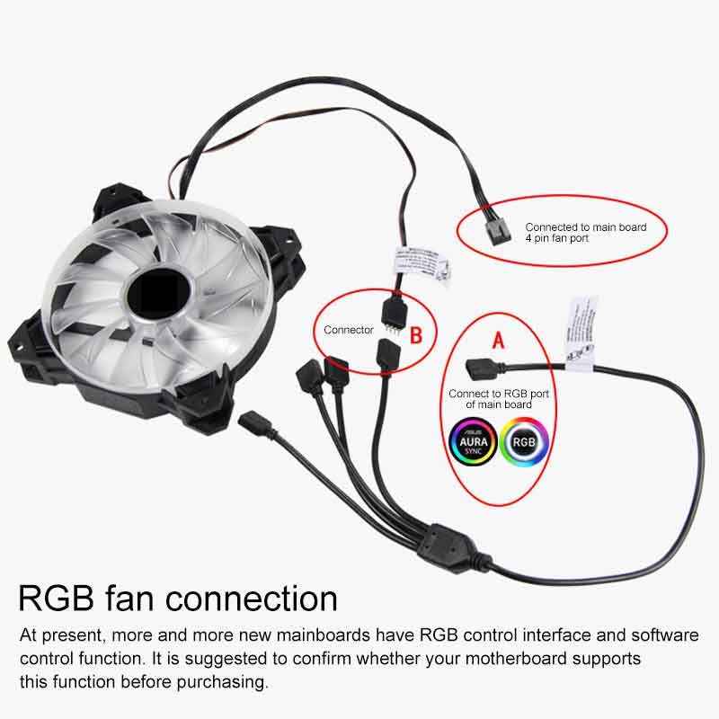 3-Pin-5V-1-to-3-Motherboard-AURA-RGB-PC-Cooling-Extension-Cable-for-Asus-(Black)