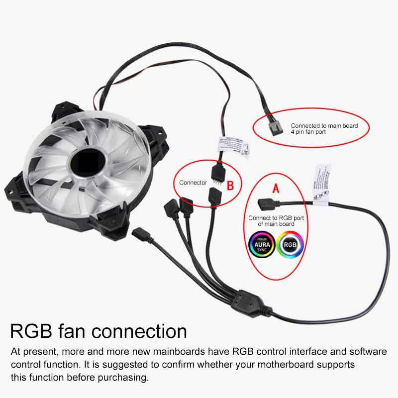 3-Pin-5V-1-to-3-Motherboard-AURA-RGB-PC-Cooling-Extension-Cable-for-Asus-(Black)