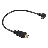 30cm-4K-HDMI-Male-to-Micro-HDMI-Reverse-Angled-Male-Gold-plated-Connector-Adapter-Cable