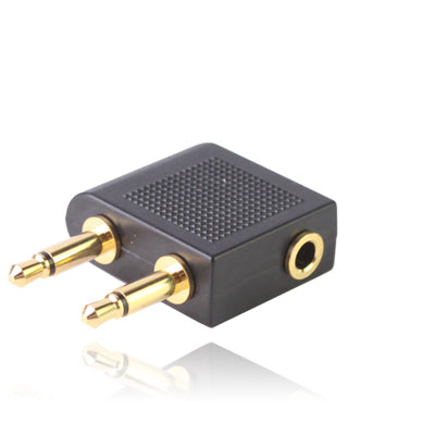 3.5mm-Airplane-Headphone-Socket-Adapter(Black)