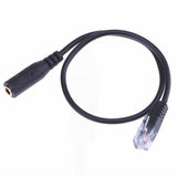 3.5mm-Jack-to-RJ9-PC-/-Mobile-Phones-Headset-to-Office-Phone-Adapter-Convertor-Cable,-Length:-32cm(Black)