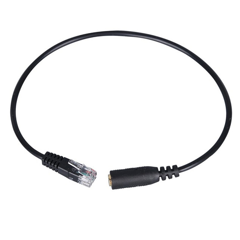 3.5mm-Jack-to-RJ9-PC-/-Mobile-Phones-Headset-to-Office-Phone-Adapter-Convertor-Cable,-Length:-32cm(Black)