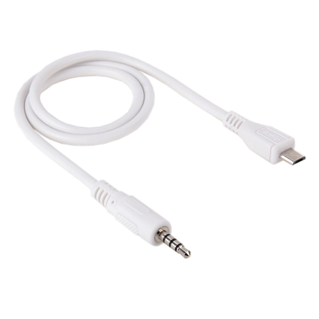 3.5mm-Male-to-Micro-USB-Male-Audio-AUX-Cable,-Length:-about-50cm
