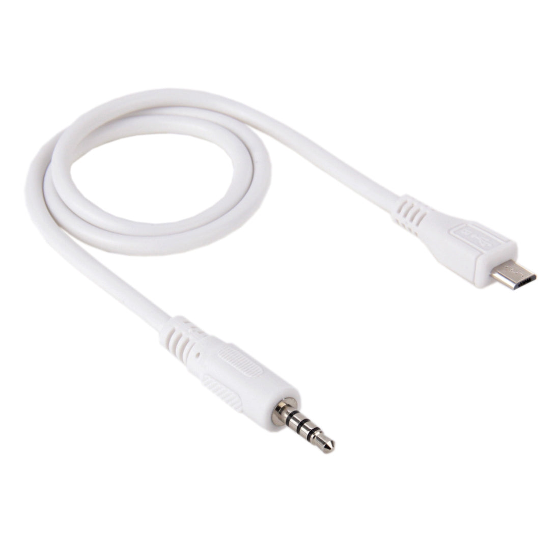 3.5mm-Male-to-Micro-USB-Male-Audio-AUX-Cable,-Length:-about-50cm