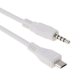 3.5mm-Male-to-Micro-USB-Male-Audio-AUX-Cable,-Length:-about-50cm