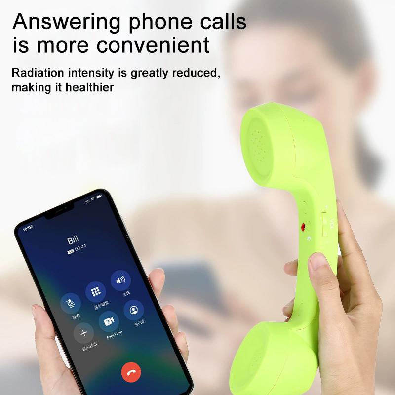 3.5mm-Plug-Mic-Retro-Telephone-Anti-radiation-Cell-Phone-Handset-Receiver(Black)