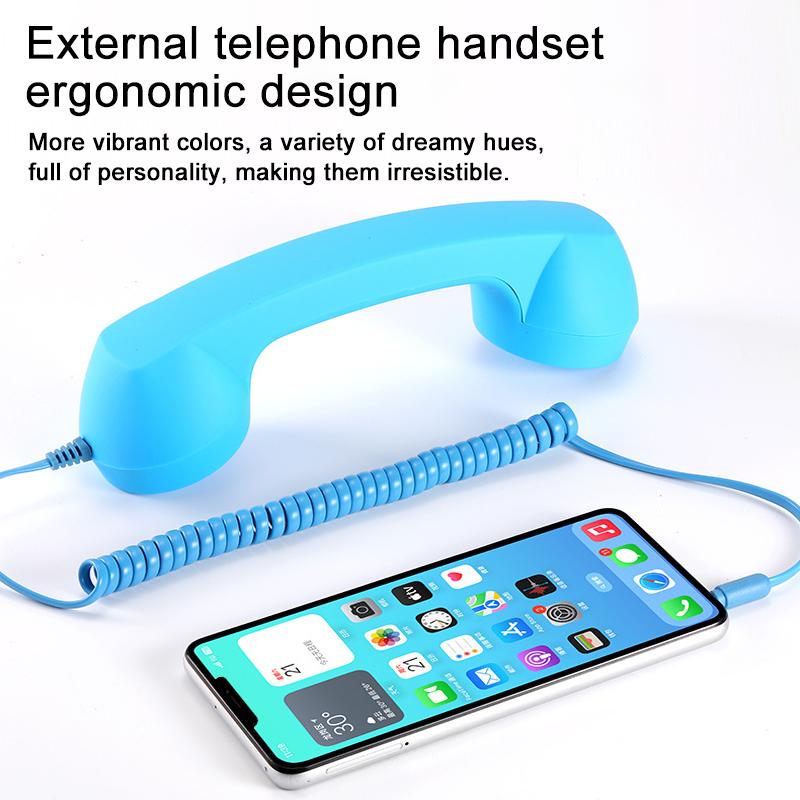 3.5mm-Plug-Mic-Retro-Telephone-Anti-radiation-Cell-Phone-Handset-Receiver(Black)