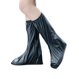 38cm Outdoor PVC Thickened Anti-Skid Rainproof High-Top Shoe Covers, Size: XXXL 45-46(Black)