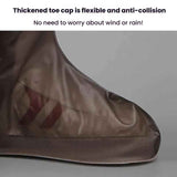 38cm Outdoor PVC Thickened Anti-Skid Rainproof High-Top Shoe Covers, Size: XXXL 45-46(Black)