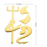 3D-Demon-Pattern-Auto-Emblem-Logo-Decoration-Car-Sticker,-Size:-15cm-x-5.5cm-(approx.)(Gold)
