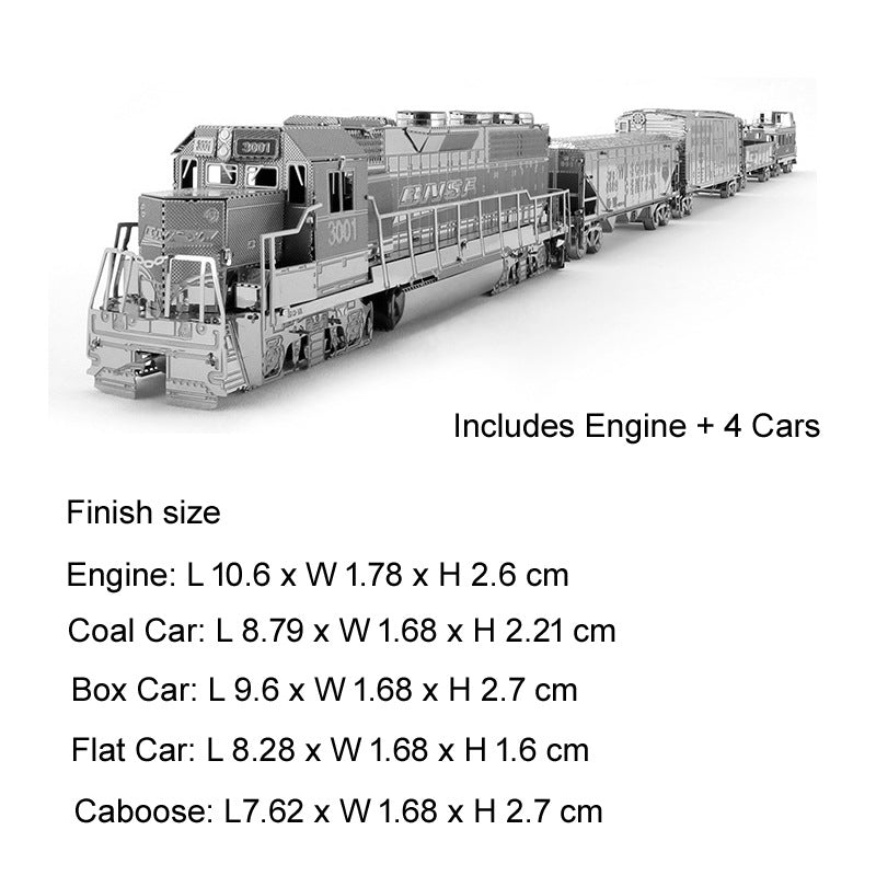3D-Metal-Assembly-Model-Train-Drilling-Cruise-DIY-Puzzle,-Style:-Train-Set