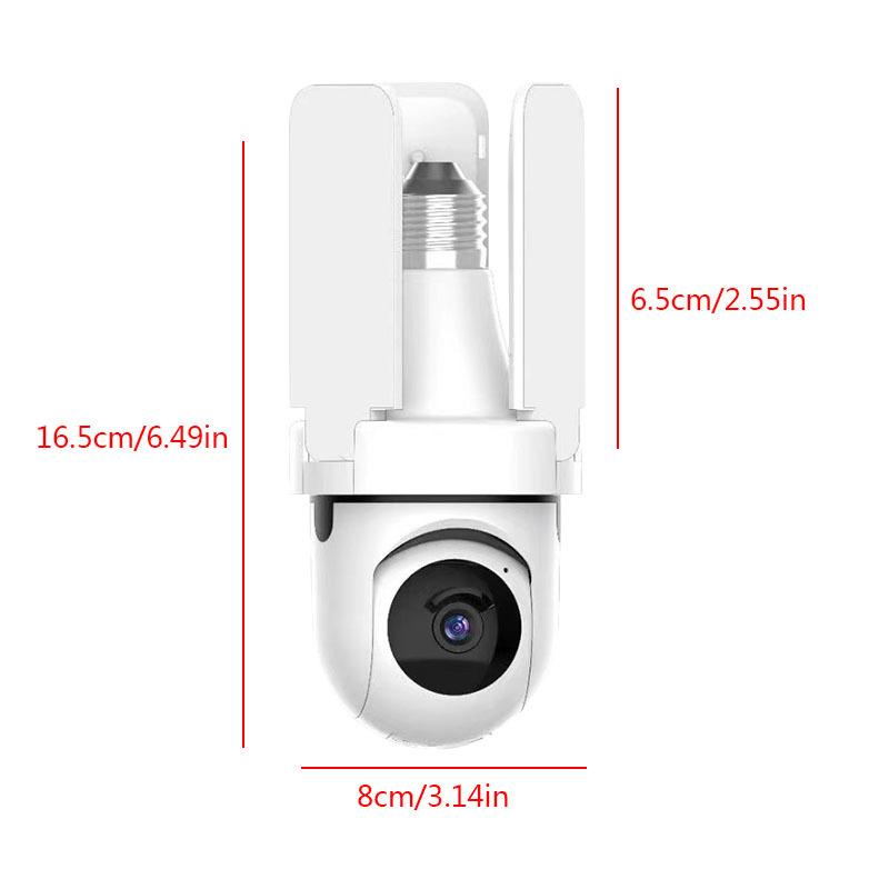 3MP-HD-Smart-Three-Blade-Fan-Light-Bulb-Style-Wireless-WiFi-Surveillance-Camera,-Specification:2.4GHz(White)