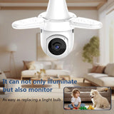 3MP-HD-Smart-Three-Blade-Fan-Light-Bulb-Style-Wireless-WiFi-Surveillance-Camera,-Specification:2.4GHz(White)
