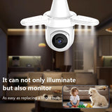 3MP-HD-Smart-Three-Blade-Fan-Light-Bulb-Style-Wireless-WiFi-Surveillance-Camera,-Specification:2.4GHz(White)