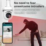 3MP-HD-Smart-Three-Blade-Fan-Light-Bulb-Style-Wireless-WiFi-Surveillance-Camera,-Specification:2.4GHz(White)