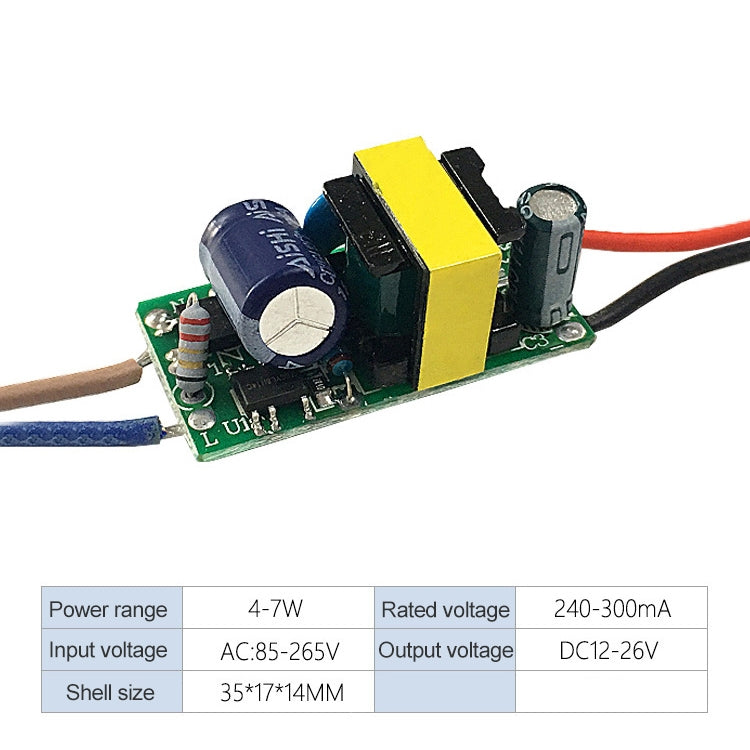 4-7W-LED-Driver-Adapter-Isolated-Power-Supply-AC-85-265V-to-DC-12-26V
