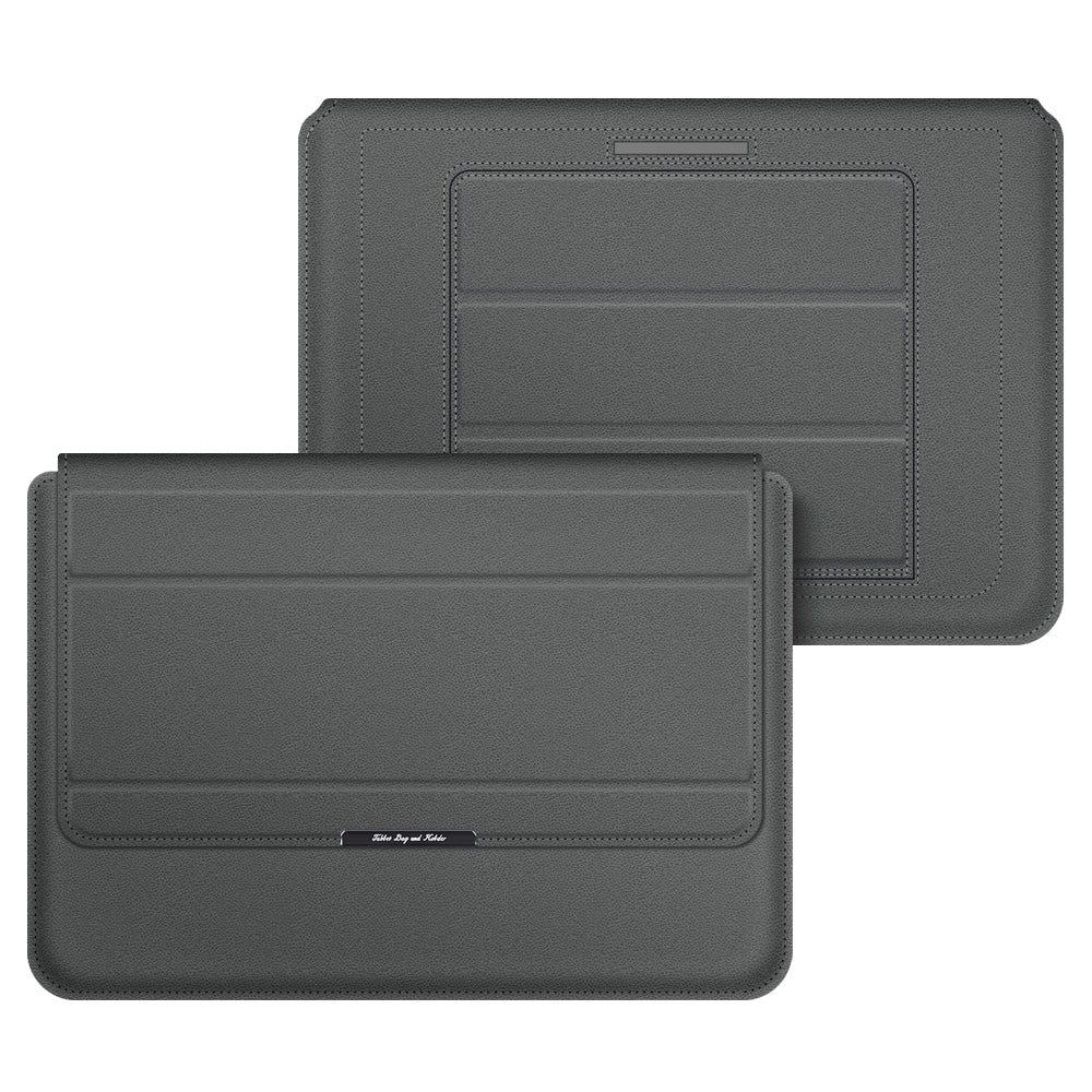 4-in-1-Universal-Laptop-Holder-PU-Waterproof-Protection-Wrist-Laptop-Bag,-Size:15/16inch(Grey)