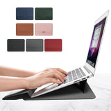 4-in-1-Universal-Laptop-Holder-PU-Waterproof-Protection-Wrist-Laptop-Bag,-Size:15/16inch(Grey)