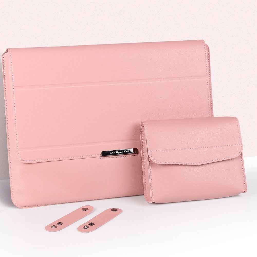 4-in-1-Universal-Laptop-Holder-PU-Waterproof-Protection-Wrist-Laptop-Bag,-Size:15/16inch(Grey)