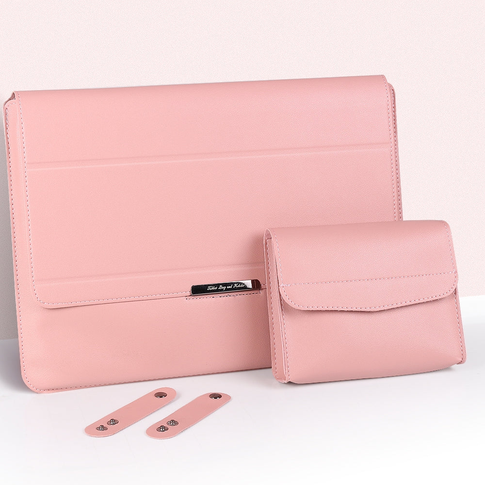 4-in-1-Universal-Laptop-Holder-PU-Waterproof-Protection-Wrist-Laptop-Bag,-Size:15/16inch(Grey)