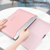 4-in-1-Universal-Laptop-Holder-PU-Waterproof-Protection-Wrist-Laptop-Bag,-Size:15/16inch(Grey)