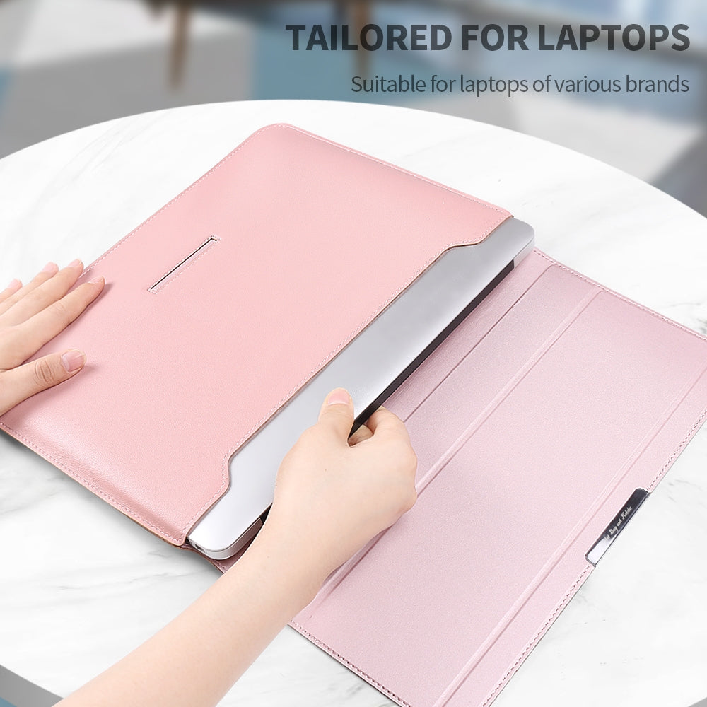 4-in-1-Universal-Laptop-Holder-PU-Waterproof-Protection-Wrist-Laptop-Bag,-Size:15/16inch(Grey)