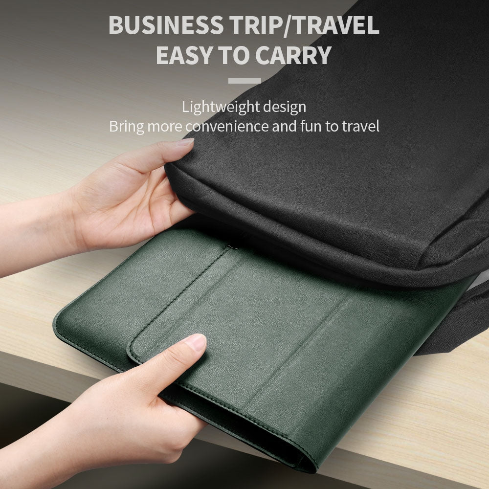4-in-1-Universal-Laptop-Holder-PU-Waterproof-Protection-Wrist-Laptop-Bag,-Size:15/16inch(Grey)