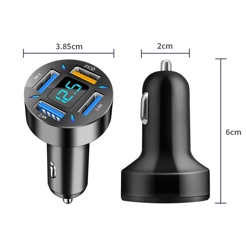 4-in-1-USB-QC3.0-Digital-Display-Car-Fast-Charger