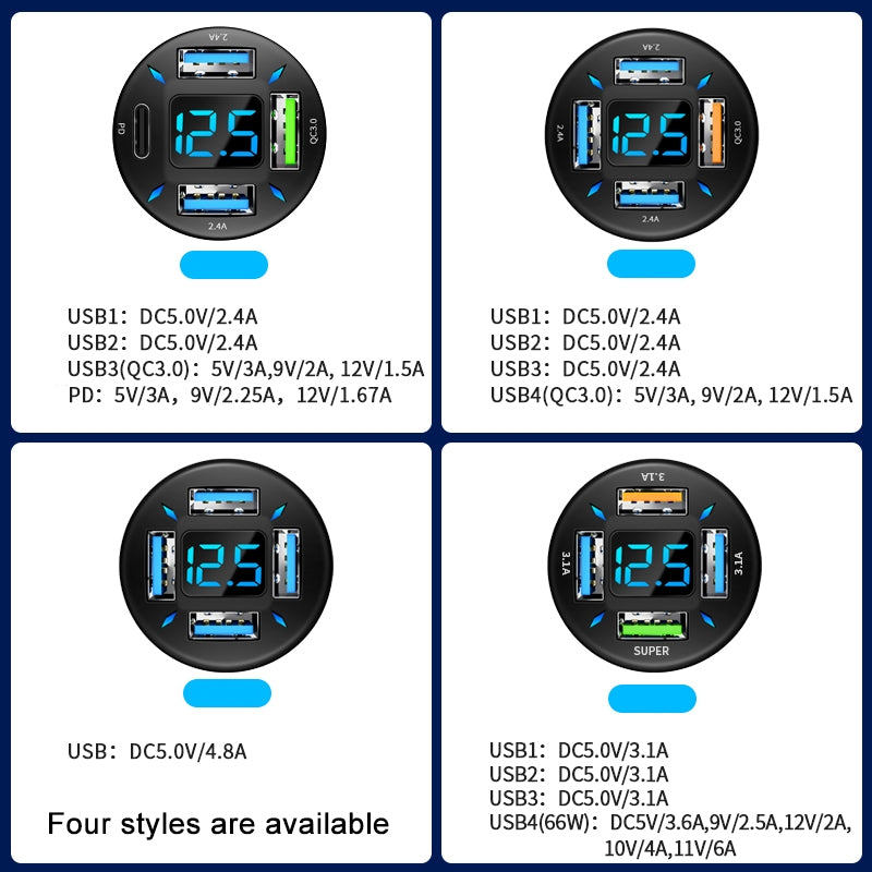 4-in-1-USB-QC3.0-Digital-Display-Car-Fast-Charger