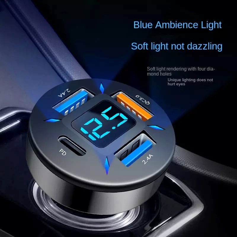 4-in-1-USB-QC3.0-Digital-Display-Car-Fast-Charger