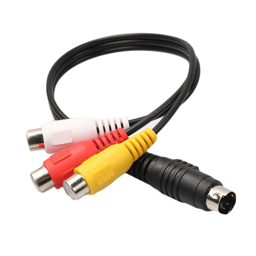 4-pin-S-Video-TV-to-RCA-Converter-AV-female-Cable-Adapter,-Length:-20cm