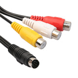 4-pin-S-Video-TV-to-RCA-Converter-AV-female-Cable-Adapter,-Length:-20cm