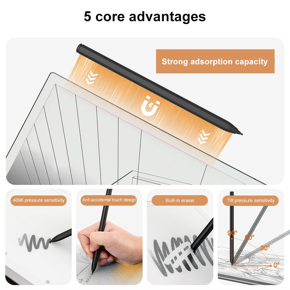 4096-Tilt-Pressure-sensitive-Prevent-Accidental-Touch-Magnetic-Stylus-Pen-for-Samsung-Tab(Black)